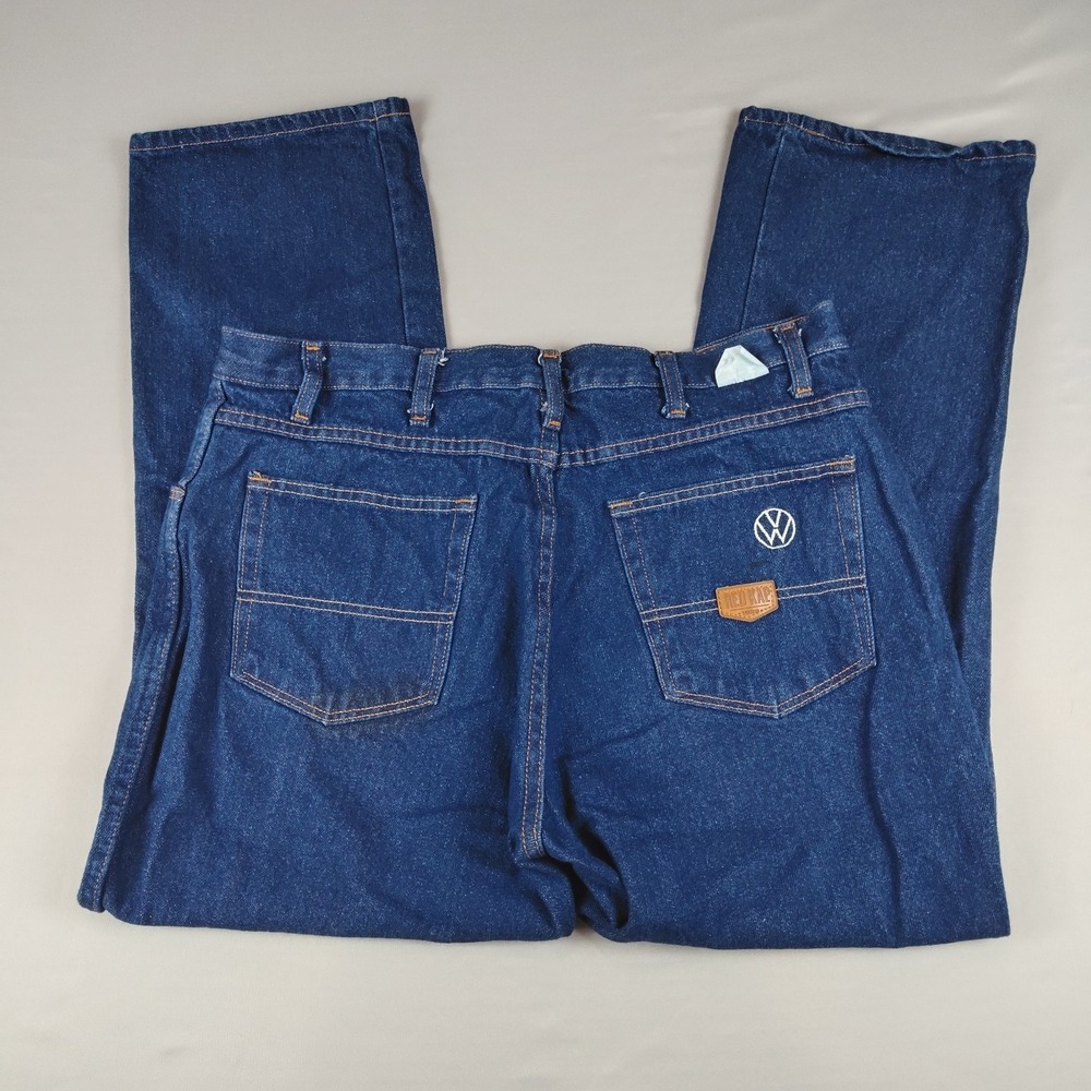 NWOT Red Kap Mens 38x30 Cotton Straight Leg Blue Denim Work Jeans PD54PW6